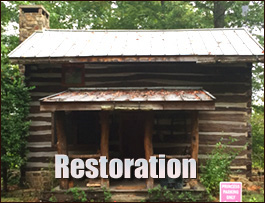 Historic Log Cabin Restoration  Old Fort, North Carolina